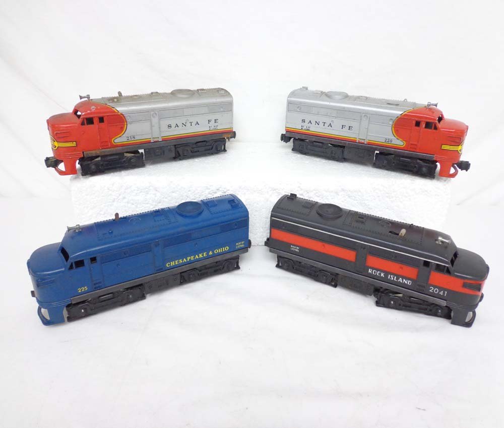 ABT: Lionel #218/220/225/2041 Alcos: Paul V. Ambrose and Drew J. Bauer present: These are the #218 Santa Fe, #220 Santa Fe, #225 Chesapeake & Ohio and the #2041 Rock Island Alcos that Lionel made in the 1950s and 1960s. Examine the Pictu