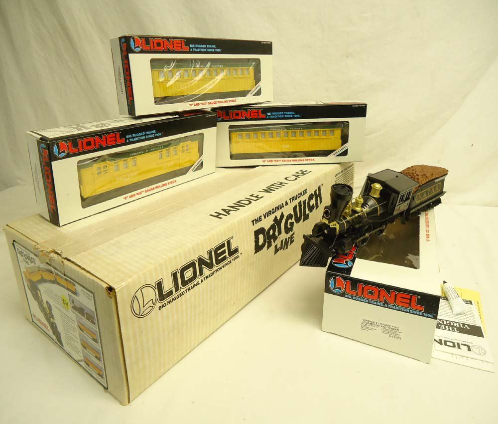 ABT: Mint Lionel #11706 Dry Gulch General SSS Set/O: Paul V. Ambrose and Drew J. Bauer present: This is the #11706 Dry Gulch Service Station Special Passenger Set that Lionel made in the late 1980s. This Set includes the #18702 Virginia & Truckee 4-4-0