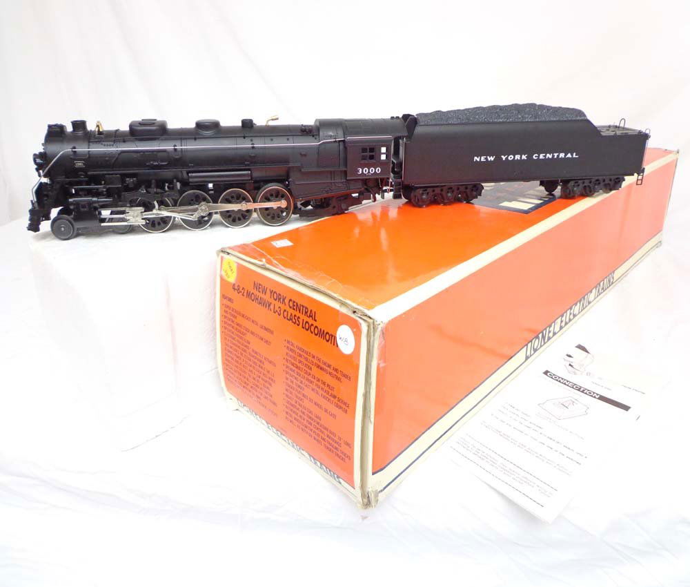 ABT: Lionel #18009 NYC 4-8-2 Mohawk L-3 Steam Engi: Paul V. Ambrose and Drew J. Bauer present: These are the #18009 New York Central Diecast L-3 Mohawk Steam Engine and Diecast Tender that Lionel made in the 1980s. Smoke, Railsounds and Firebox Glow. O