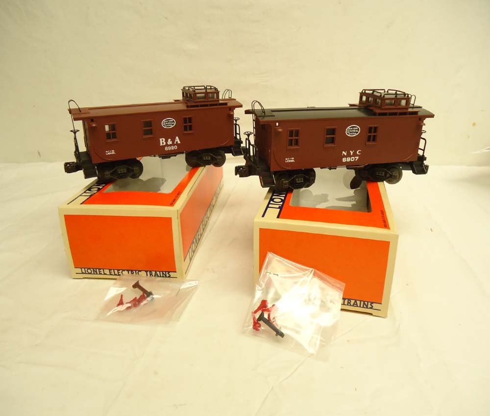 ABT: Lionel #6920/6907 B&A & NYC Cabooses/OBs: Paul V. Ambrose and Drew J. Bauer present: These are the #6920 B & A (broken tab to hold down cab) and the #6907 New York Central Cabooses that Lionel made in 1984 as part of the mail order B&A Set. O