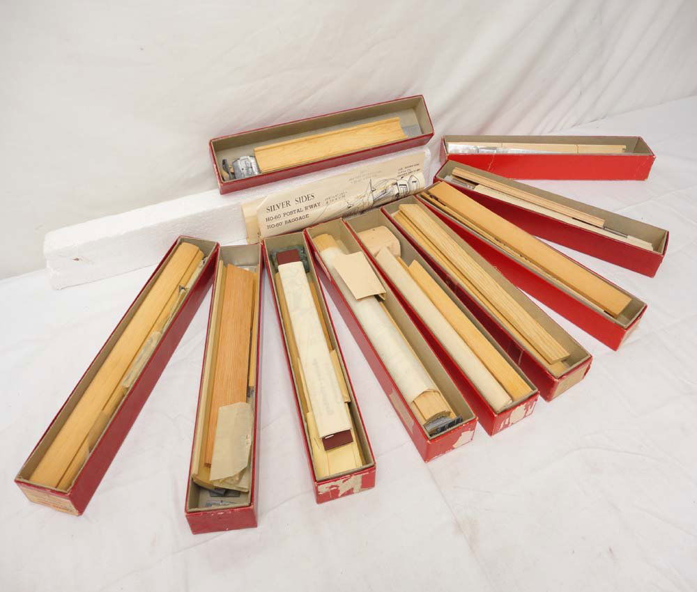 ABT: HO JC Models: 10 NYC Metal/Wood Passenger Car: Paul V. Ambrose and Drew J. Bauer present: These are ten HO unassembled New York Central 'Silver Sides' metal and wood Passenger Car Kits that JC Models made some time in the distant past. All Models