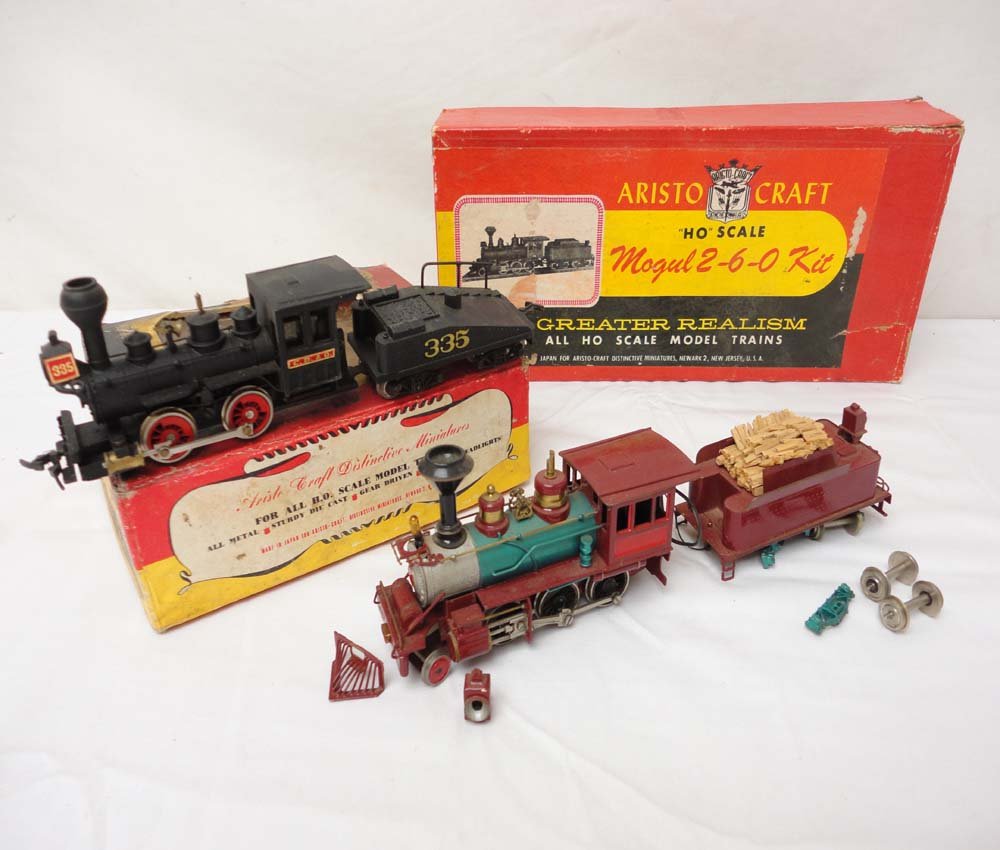 ABT: HO Aristo Craft: 2 Steam E&T from Kits/OBs: Paul V. Ambrose and Drew J. Bauer present: These are the 2-6-0 Mogul and 0-4-0 Switcher Engines and Tenders that were assembled from Aristo Craft Kits long ago. Includes the OBs as shown. Examine very