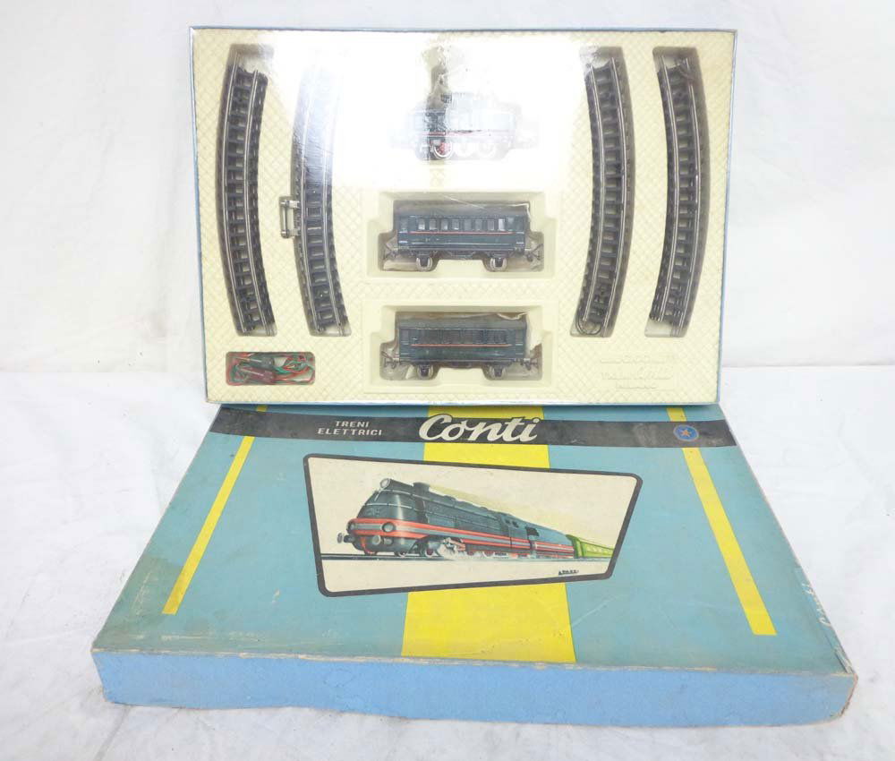ABT: HO Conti: European Electric Passenger Set/OB: Paul V. Ambrose and Drew J. Bauer present: This is the HO Electric Passenger Train Set that Conti of Italy made some time in the past. Includes Set Box as shown. Examine very closely; what is pictured