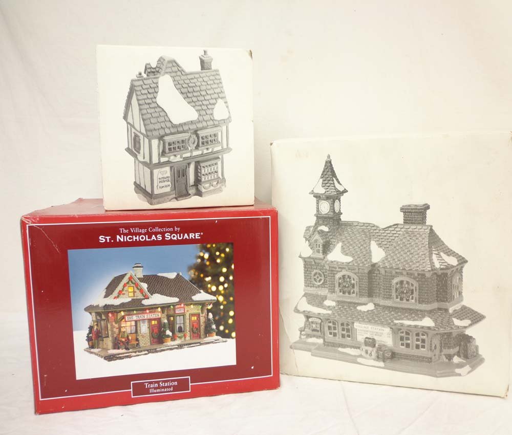 ABT: Ceramic Models St. Nicholas Square Train Stat: Paul V. Ambrose and Drew J. Bauer present: These are the Ceramic Models St. Nicholas Square Train Station, Village Station, Tutbury Printer. Please review all pictures: what is shown is what you will 