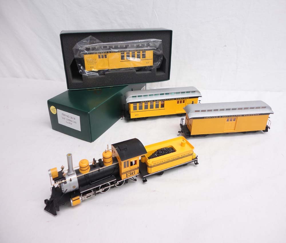 ABT: On30 Bachmann: Denver & Rio Grande E&T & #261: Paul V. Ambrose and Drew J. Bauer present: These are the Denver & Rio Grande Engine/Tender, the #26118 Combine Car, and two Passenger Cars that Bachmann made in On30 some time ago. Please review all p