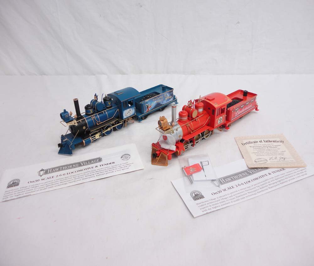 ABT: On30 Bachmann: Celebrating the Magic of Disne: Paul V. Ambrose and Drew J. Bauer present: These are the Celebrating the Magic of Disney Engine and Tender and the Budweiser Holiday Express Engine and Tender that Bachmann made in On30 some time ago.