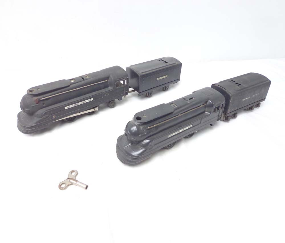 ABT: Lionel #1688/1588 Steam Engines and Tenders: Paul V. Ambrose and Drew J. Bauer present: These are the #1688/1588 Steam Engines and Tenders that Lionel made Pre War. One is electric while the other is clockwork. Examine closely; what is pictured