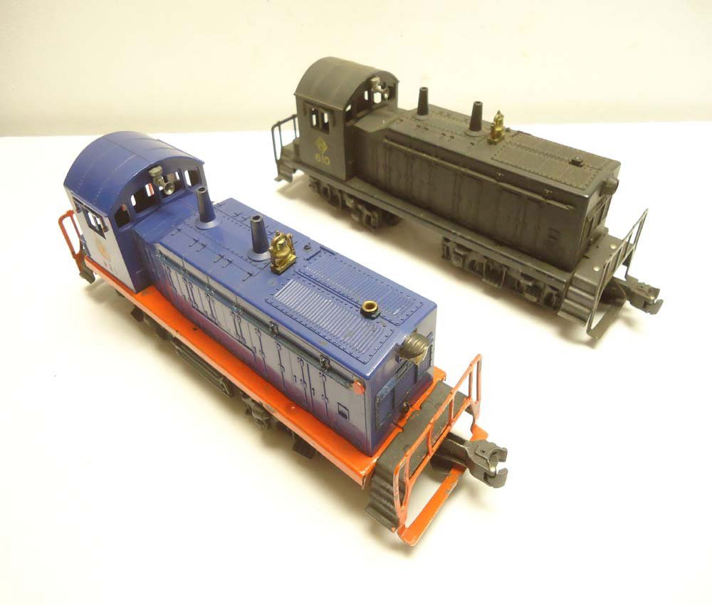 ABT: Lionel #610 Erie & #621 JC Diesel Switchers: Paul V. Ambrose and Drew J. Bauer present: These are the #610 Erie and #621 Jersey Central (note hobbyist orange-painted Frame) that Lionel made in the mid 1950s. Our Opinion is that they are generall