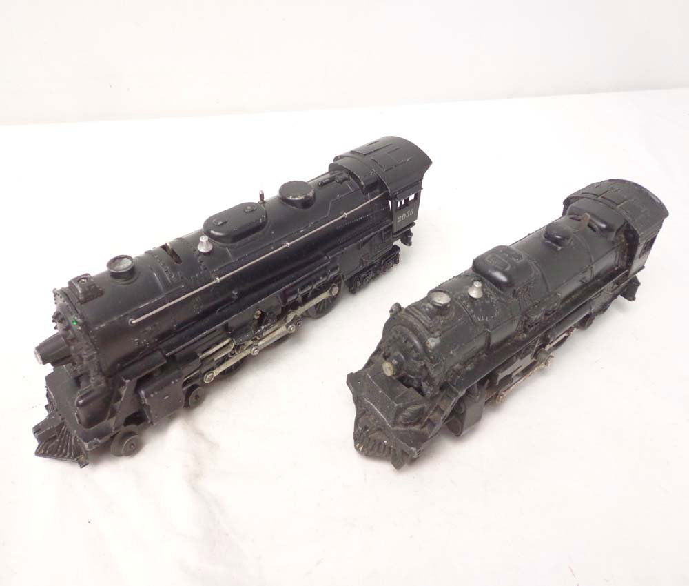 ABT: Lionel #2026 & #2055 Steam Engines: Paul V. Ambrose and Drew J. Bauer present: These are the #2026 and #2055 (note broken Marker light) that Lionel made in the early 1950s. Our Opinion is thatthey are generally in Very Good Plus Conditi