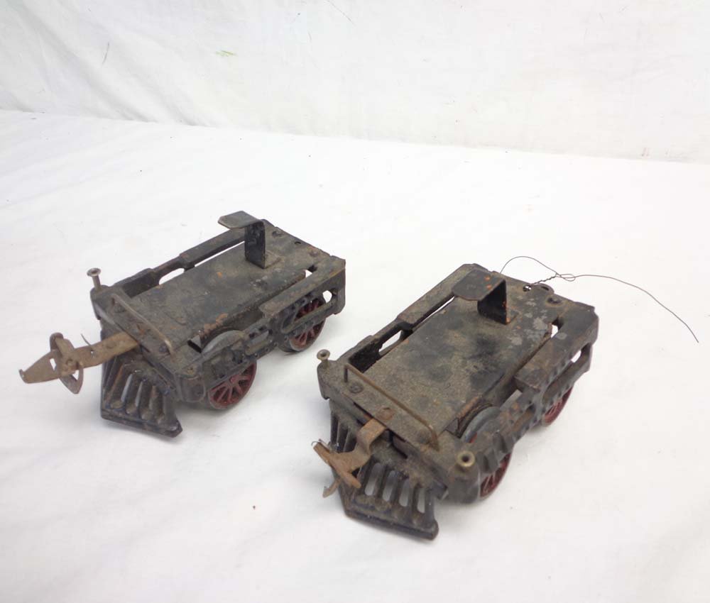ABT: 2 Ives Electric Pilots Assemblies: Paul V. Ambrose and Drew J. Bauer present: These are two Pilot Assemblies for the 4-4-4 Electric Engines that Ives made Pre War. No Boxes. Examine very closely; what is pictured is what you will recei