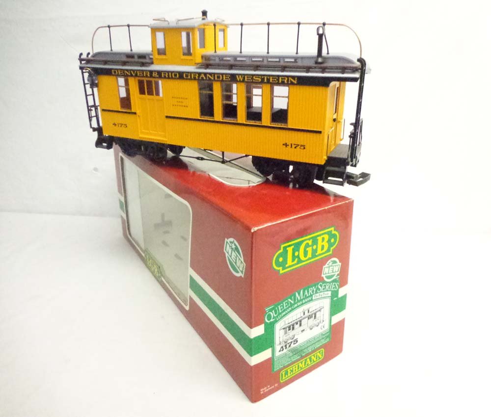 ABT: LGB G Scale: #4175 D&RGW Baggage Express Car/OB: Paul V. Ambrose and Drew J. Bauer present: This is the #4175 D&RGW Baggage Express Car/Caboose that LGB made in G scale a few years ago in their Queen Mary series. Our Opinion is that it is generally