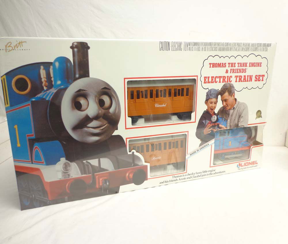 ABT: Lionel G Scale: Sealed #81011 Thomas the Train Ele: Paul V. Ambrose and Drew J. Bauer present: This is the #81011 Thomas the Train Electric Set that Lionel made for G Scale a few years ago. Our Opinion is that the Set is generally in Mint Condition. Or