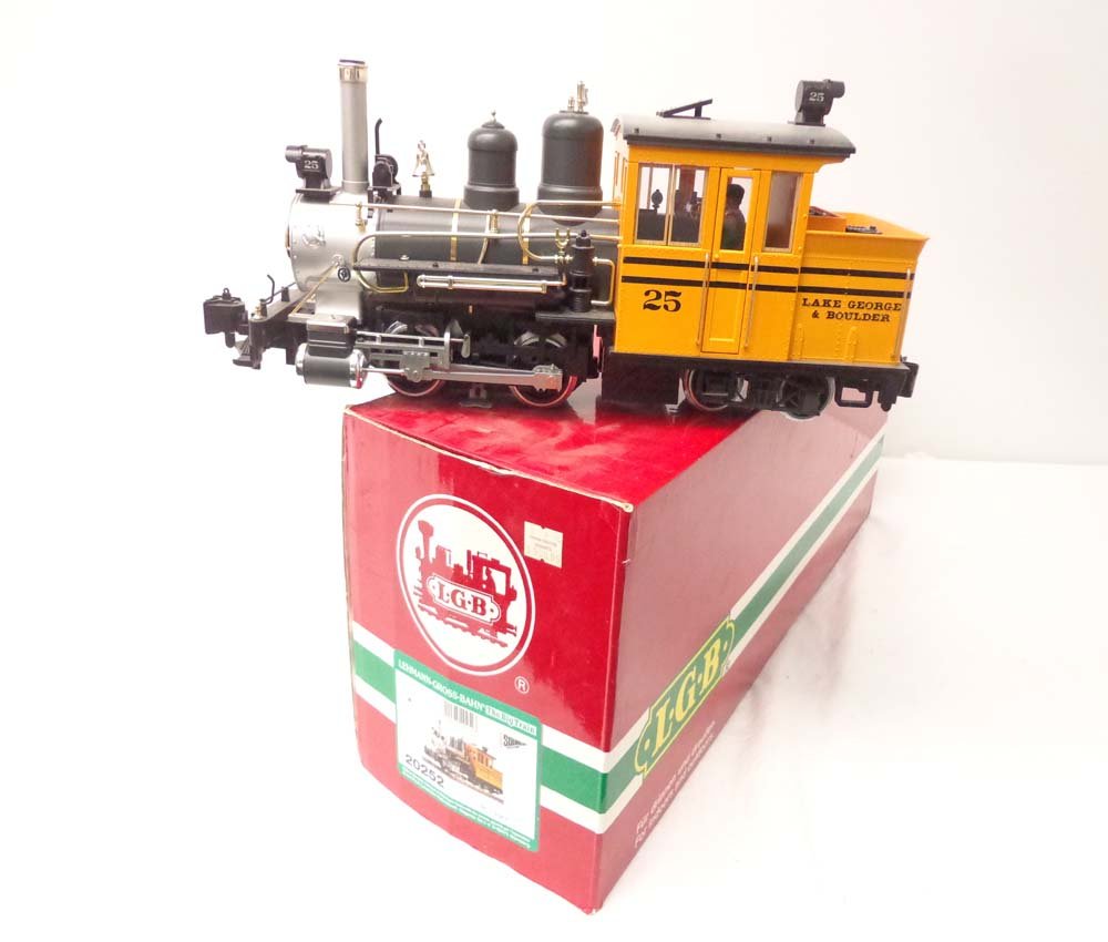 ABT: LGB G Scale: #20252 Lake George & Boulder Steam En: Paul V. Ambrose and Drew J. Bauer present: This is the #20252 Lake George & Boulder Steam Engine that LGB made for G Scale a few years ago. Our Opinion is that it is generally in Like New Condition. O