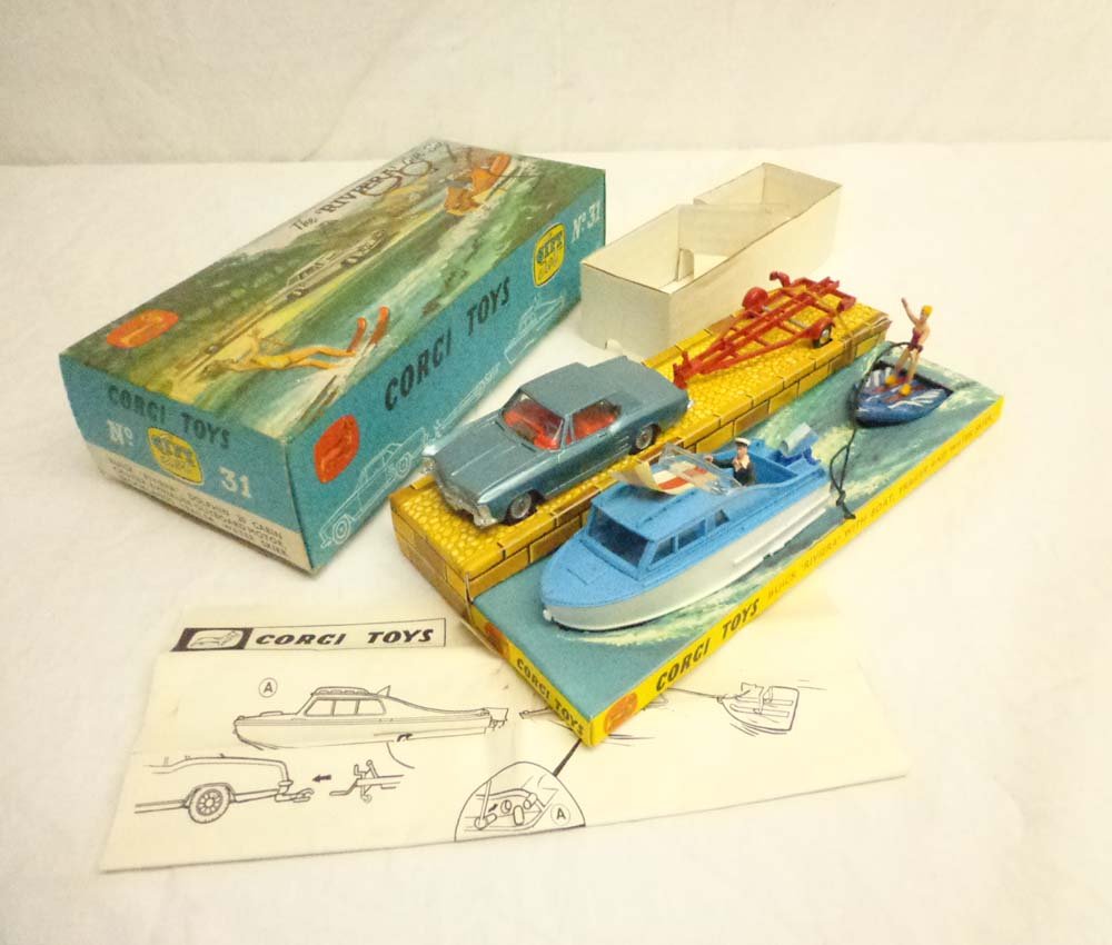 ABT: Corgi #31 The Riveria Gift Set /OB: Paul V. Ambrose and Drew J. Bauer present: This is the #31 The Riveria Gift Set that Corgi made in the recent past. Examine closely; what is pictured is what you will receive. Original Box. Please add