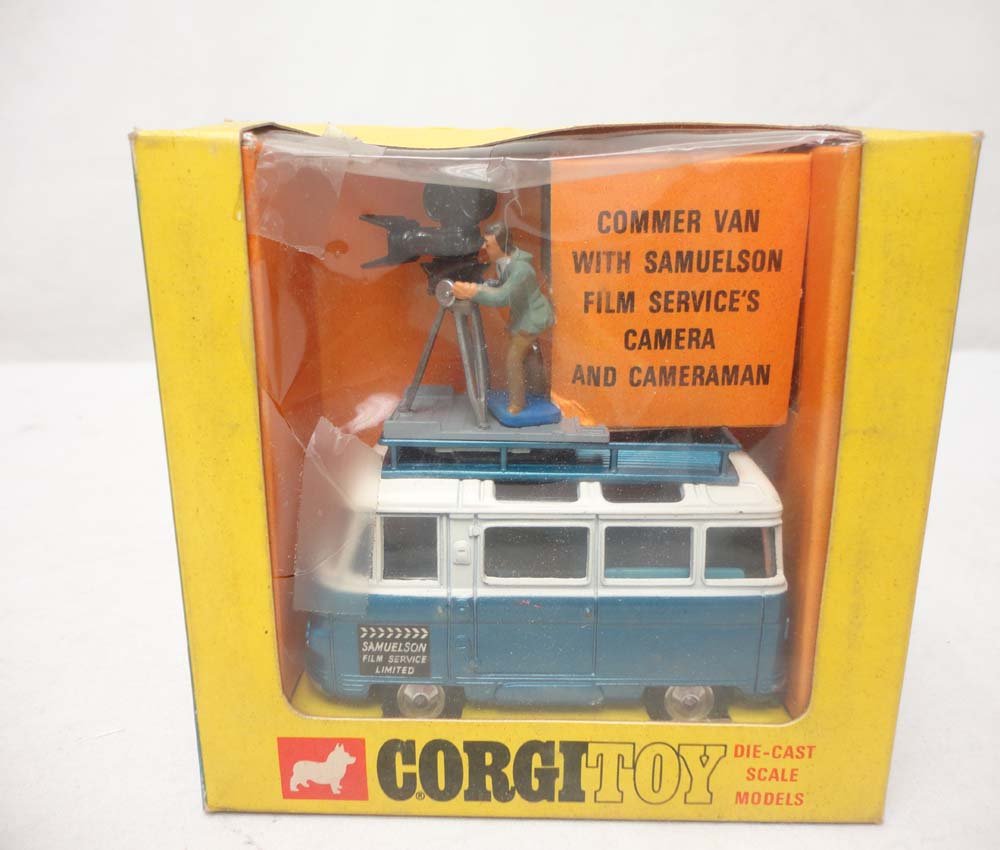 ABT: Corgi #479 Commer Mobile Camera Van/OB: Paul V. Ambrose and Drew J. Bauer present: This is the #479 Commer Mobile Camera Van that Corgi made in the recent past. Examine closely; what is pictured is what you will receive. Original Box. Pleas