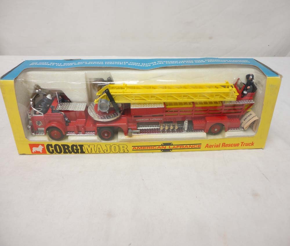 ABT: Corgi #1143 American LaFrance Aerial Rescue Truck/: Paul V. Ambrose and Drew J. Bauer present: This is the #1143 American LaFrance Aerial Rescue Truck that Corgi made in the recent past. Examine closely; what is pictured is what you will receive. Origi