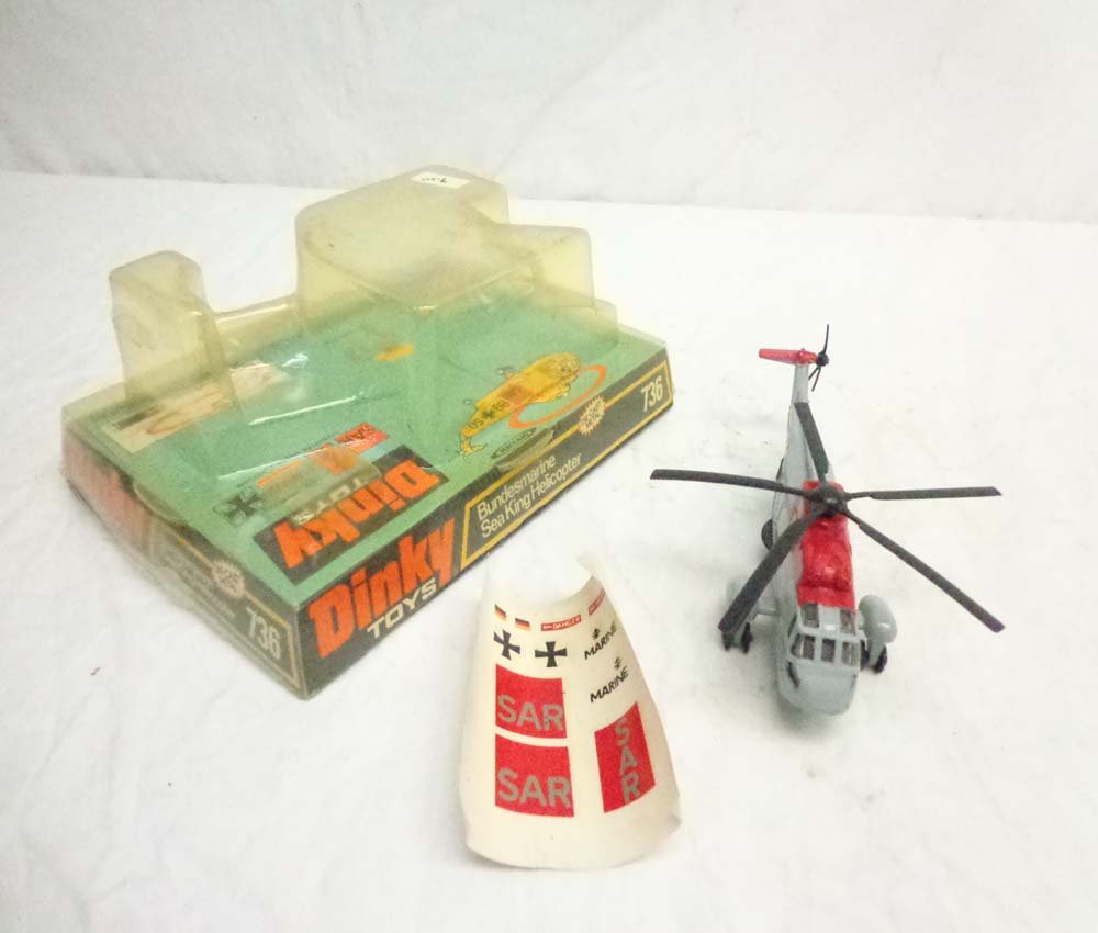 ABT: Dinky #730 Bundesmarine Sea King Helicopter/Bliste: Paul V. Ambrose and Drew J. Bauer present: This is the #730 Bundesmarine Sea King Helicopter that Dinky made in the recent past. Examine closely; what is pictured is what you will receive. Original Bo