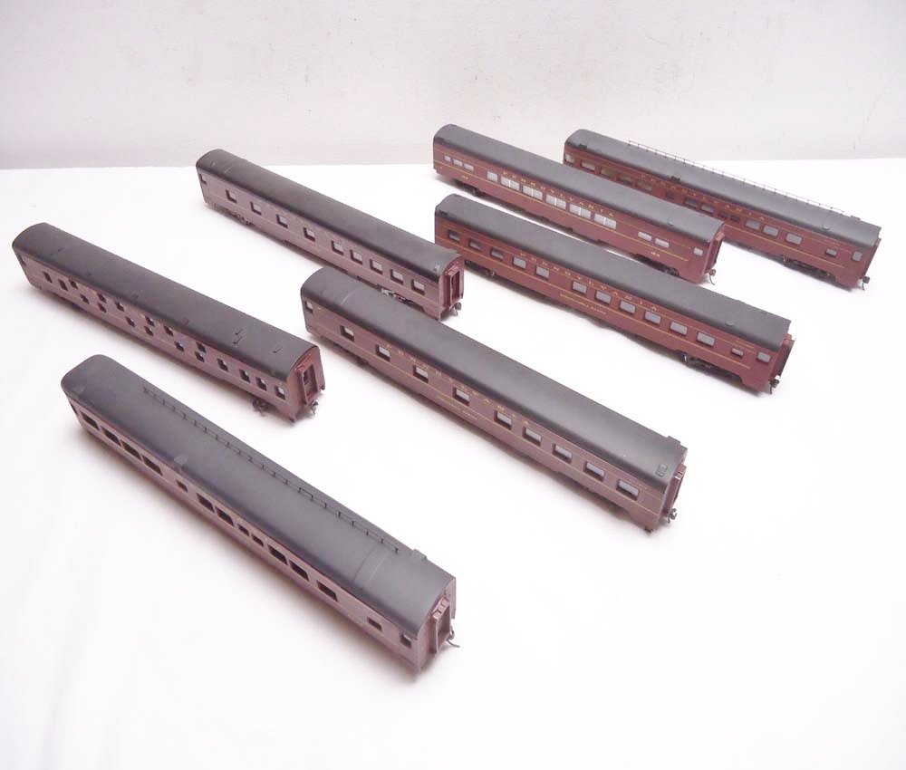 ABT: Rivarossi HO Scale: 7 Pennsylvania Passenger Cars: Paul V. Ambrose and Drew J. Bauer present: These are seven Assorted Pennsylvania Passenger Cars that Rivarossi made in HO Scale a few years ago. Plastic. Please look at all the pictures; what is pictu