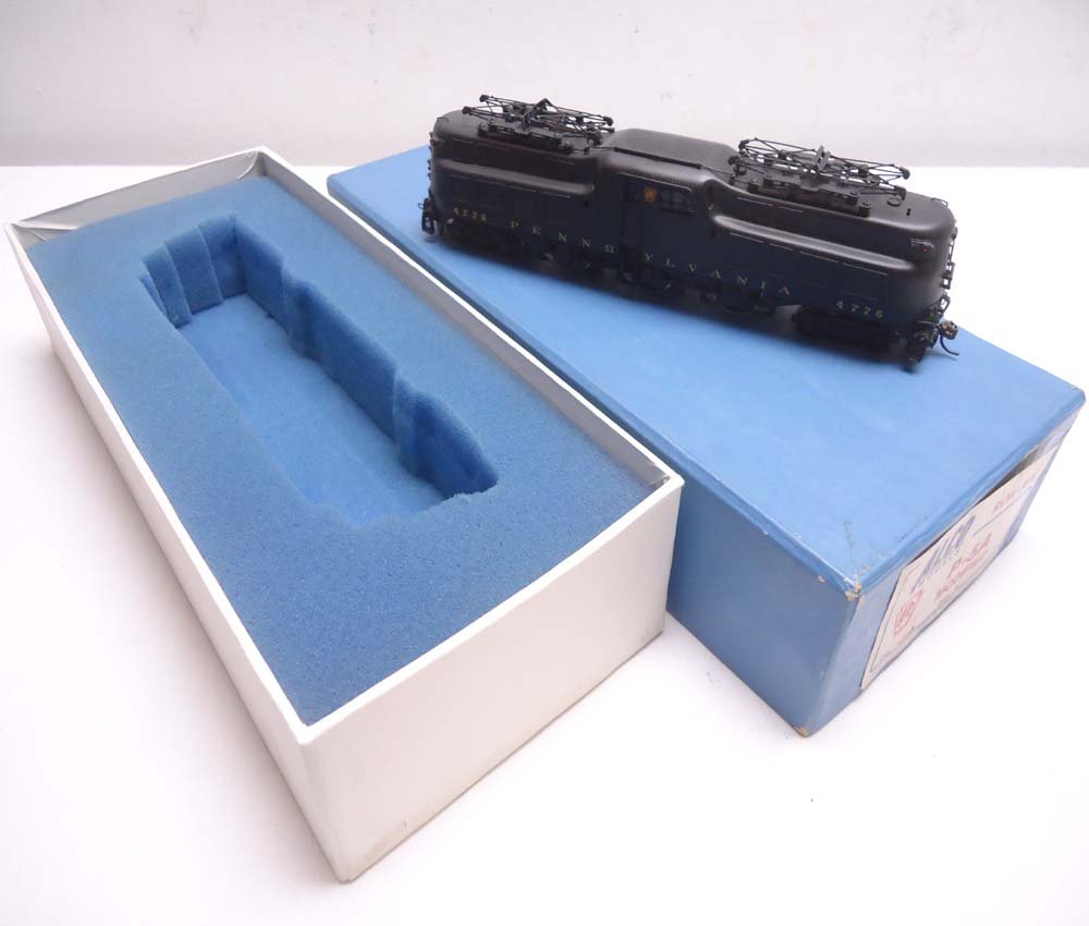 ABT: Brass HO Scale: Alco Models PRR P-5A Modified Elec: Paul V. Ambrose and Drew J. Bauer present: This is the Brass HO P-5A Modified PRR 4-6-4 Electric that Alco Models imported from Korea some time in the past. Includes nice Original Box as shown. Examin