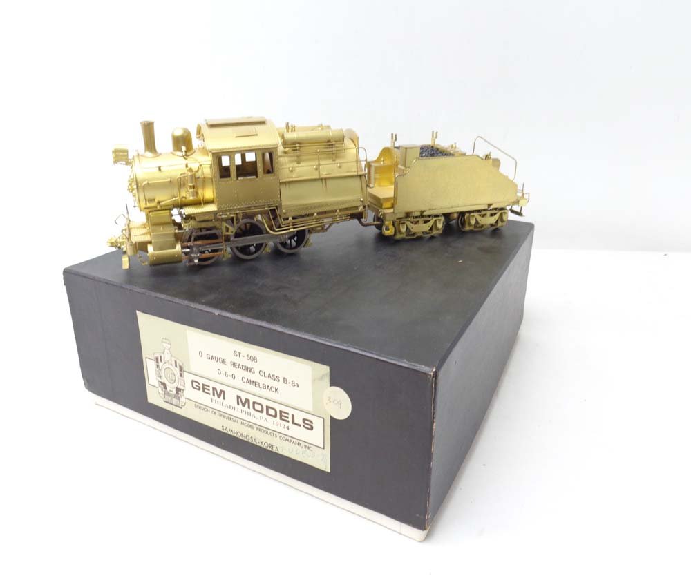 ABT: Brass Scale O: Gem Reading 0-6-0 Camelback Steam: Paul V. Ambrose and Drew J. Bauer present: These are the Brass Scale O Reading Class B-8A 0-6-0 Camelback Steam Switcher and Tender that Gem Models made some time in the past. Includes Original Box as