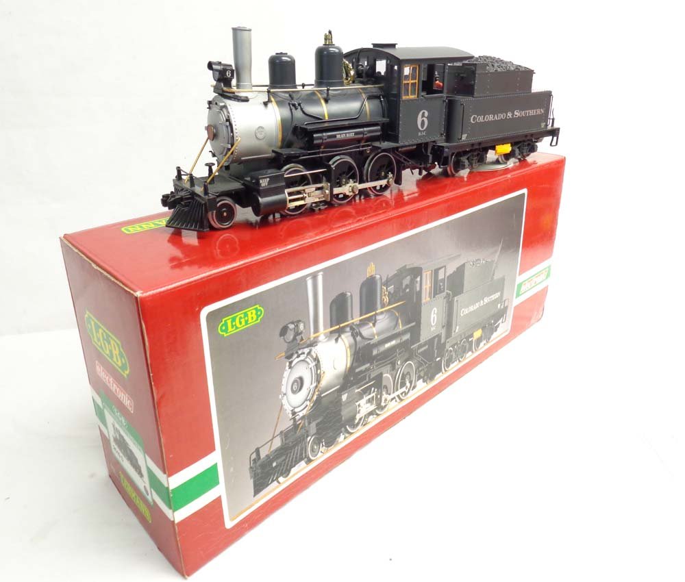 ABT: LGB G Scale: #2019S Steam Locomotive and Tender/OB: Paul V. Ambrose and Drew J. Bauer present: This is the #2019S Locomotive and Tender (broken pieces on top of locomotive) that LGB made for G Scale a few years ago. Our Opinion is that it is generally