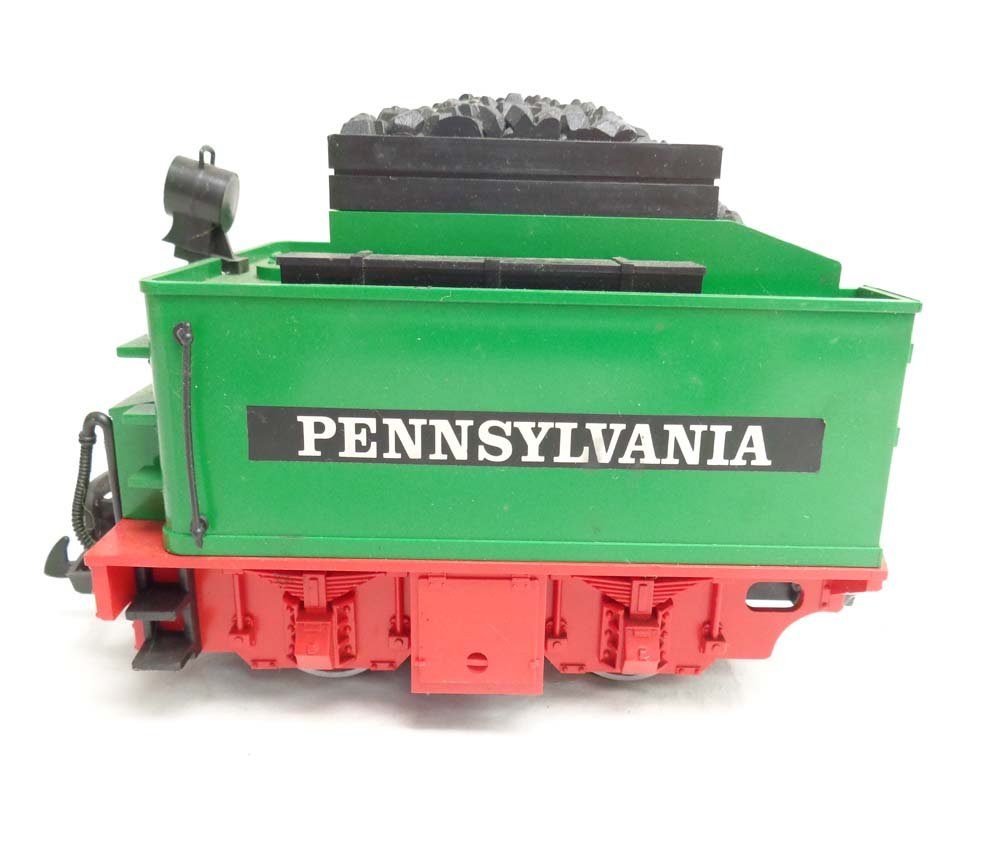 ABT: LGB G Scale: #69206 Pennsylvania Tender: Paul V. Ambrose and Drew J. Bauer present: This is the #69206 Pennsylvania Tender that LGB made for G Scale a few years ago. Our Opinion is that it is generally in Like New Condition. No Box. All Orig