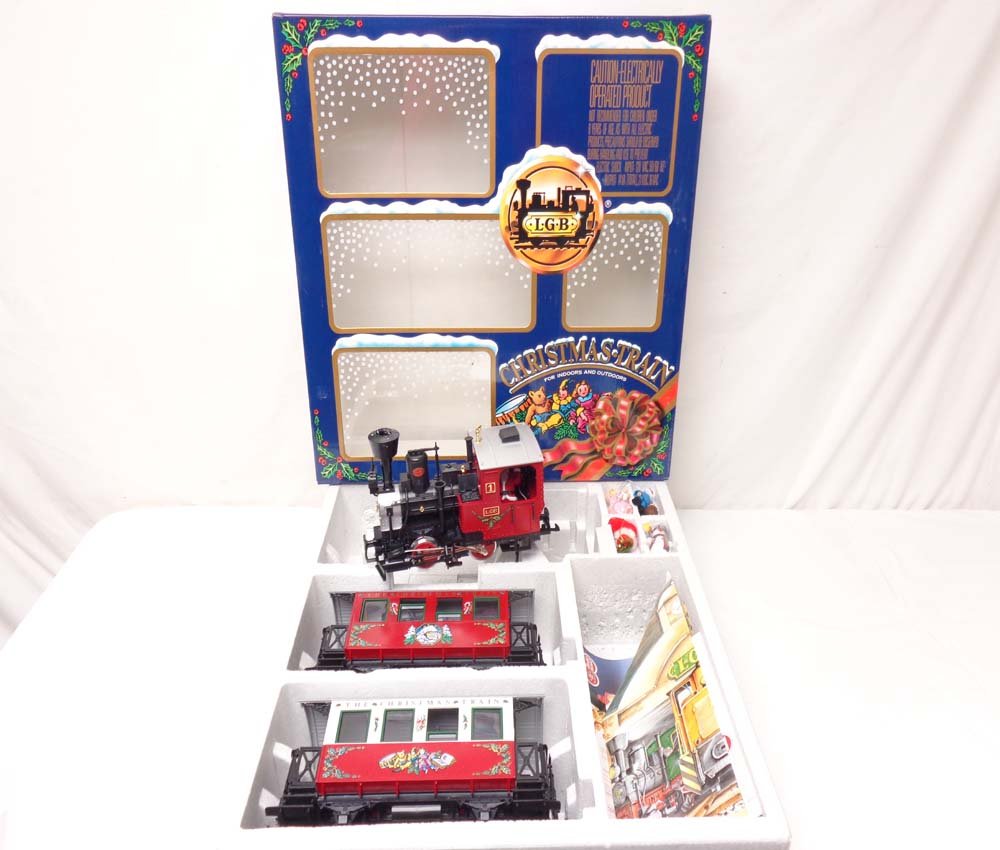 ABT: LGB G Scale: #21540 Christmas Train Set/OB: Paul V. Ambrose and Drew J. Bauer present: This is the #21540 Christmas Train Set that LGB made for G Scale a few years ago. Examine closely; what is pictured is what you will receive. Our Opinion is 
