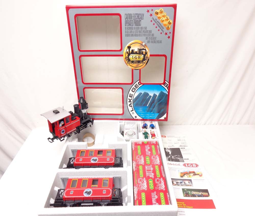 ABT: Mint LGB G Scale: #25301 Lake George and Boulder: Paul V. Ambrose and Drew J. Bauer present: This is the #25301 Lake George and Boulder Passenger Train Set that LGB made for G Scale a few years ago. Our Opinion is that the Set is generally in Mint Co