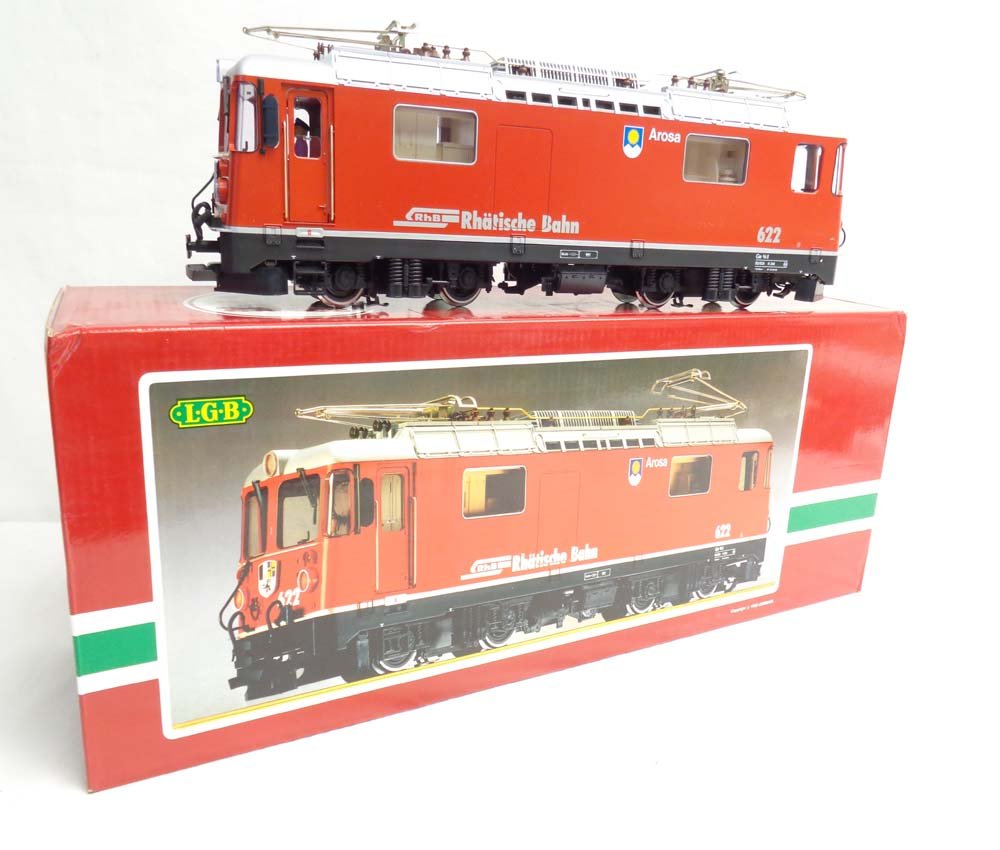ABT: Mint LGB G Scale: #2043 Electric Engine/OB: Paul V. Ambrose and Drew J. Bauer present: This is the #2043 Electric Engine that LGB made for G Scale a few years ago. Our Opinion is that it is generally in Mint Condition. Original Box. All Origina