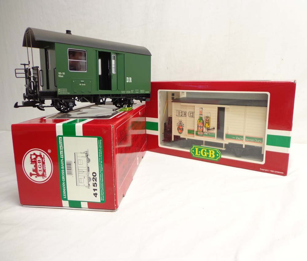 ABT: Mint LGB G Scale: #4026 Reefer Car & #41520 Box: Paul V. Ambrose and Drew J. Bauer present: These are the #4026 Reefer Car and the #41520 Box Car that LGB made for G Scale a few years ago. Our Opinion is that they are generally in Mint Condition. Or
