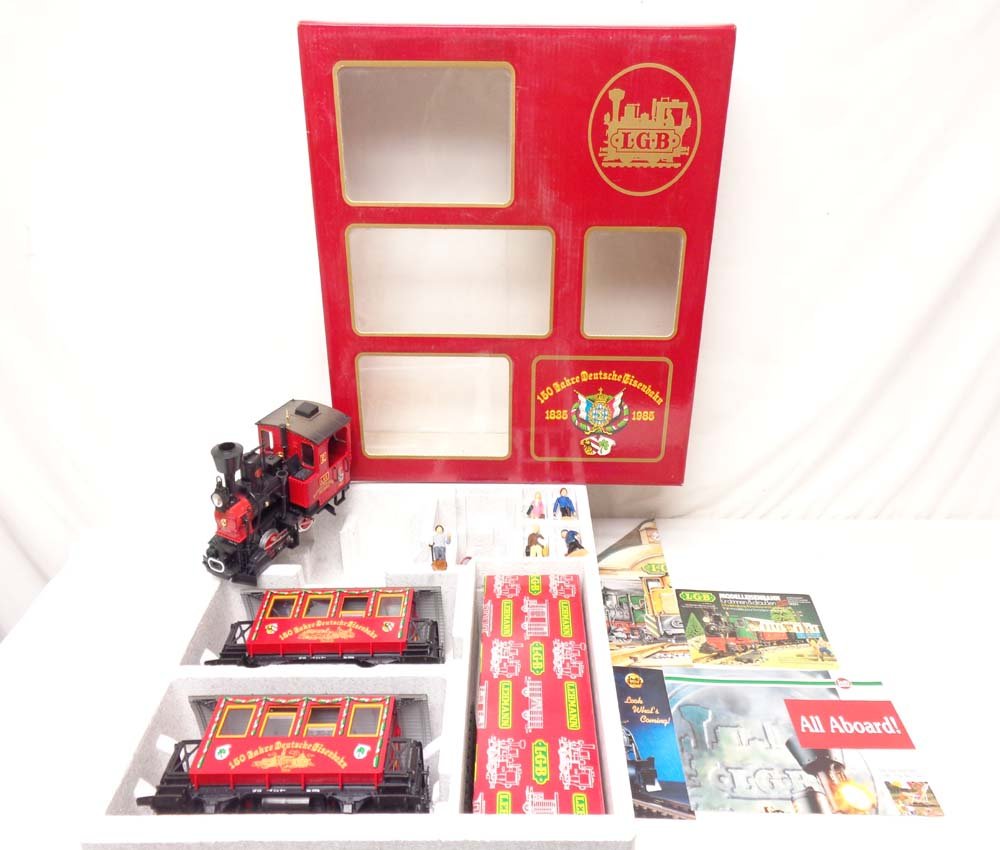 ABT: LGB G Scale: #20150 150 Year Train Set/OB: Paul V. Ambrose and Drew J. Bauer present: This is the Incomplete #20150 150 Year Train Set (missing transformer) that LGB made for G Scale a few years ago. Examine closely; what is pictured is what y