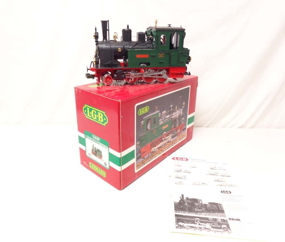 ABT: Mint G Scale: #2074 Spreewald Locomotive/OB: Paul V. Ambrose and Drew J. Bauer present: This is the #2074 Spreewald Locomotive that LGB made for G Scale a few years ago. Our Opinion is that it is generally in Mint Condition. Original Box. All Or