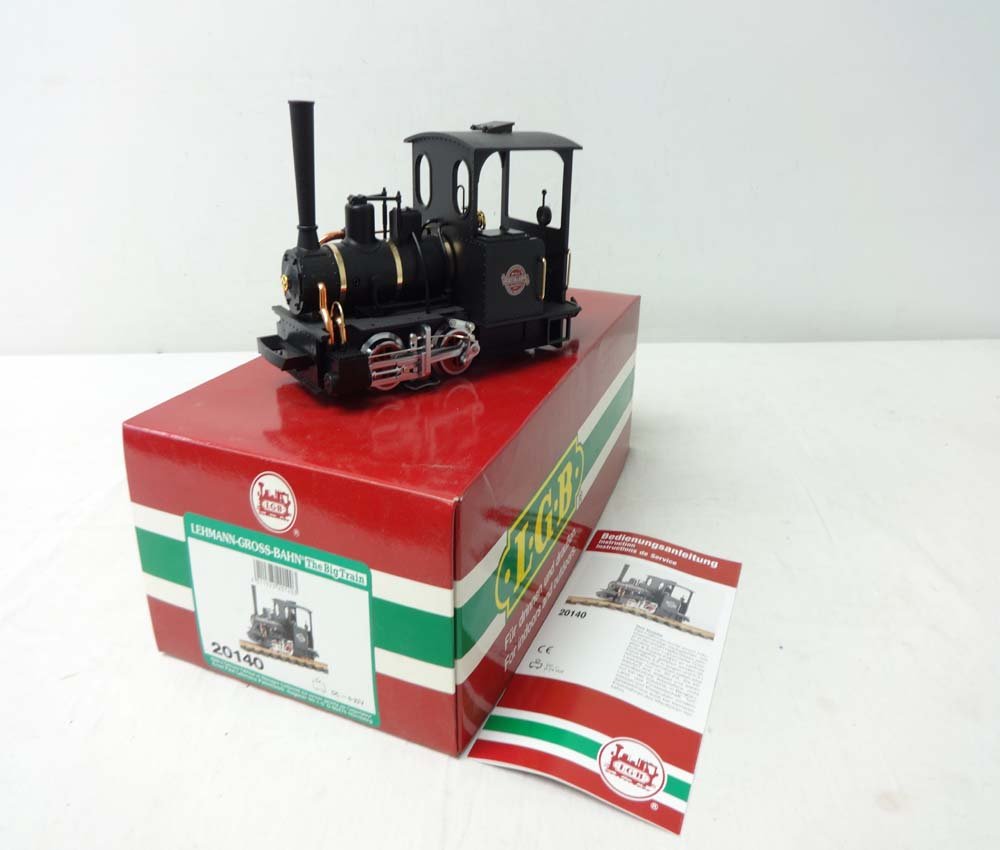 ABT: LGB G Scale: #20140 Electric Engine/OB: Paul V. Ambrose and Drew J. Bauer present: This is the #20140 Electric Engine (no engineer) that LGB made for G Scale a few years ago. Our Opinion is that it is generally in Like New Condition. Origin