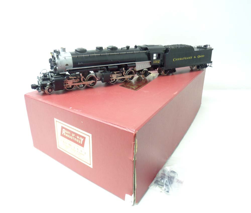 ABT: Right of Way Industries Brass C&O H6 2-6-6-2: Paul V. Ambrose and Drew J. Bauer present: These are the Brass C&O H6 2-6-6-2 Articulated Engine & Tender that Right of Way Industries made in O Scale a few years ago. Our Opinion is that they are gen