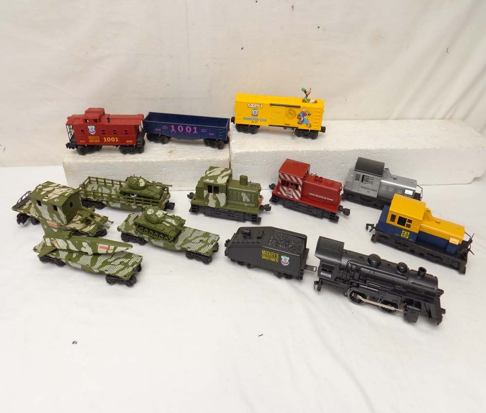 ABT: 11 Assorted Lionel/Rivarossi Engines and Cars: Paul V. Ambrose and Drew J. Bauer present: These are eleven Assorted Engines and Cars that Lionel/Rivarossi made a few years ago. Included are the #8902 Mickey's World Tour 1992, #8350 U S Steel Engin