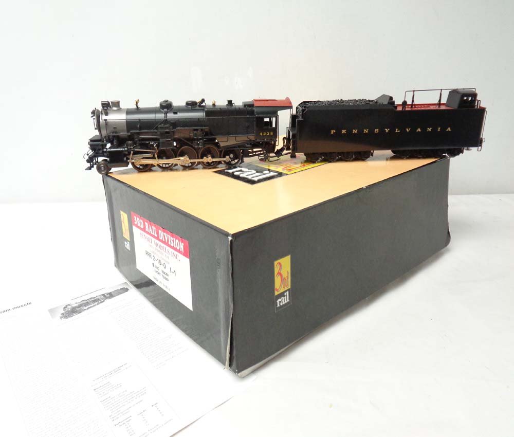ABT: Sunset Models/3RD Rail PRR 2-10-0 I-1 Engine &: Paul V. Ambrose and Drew J. Bauer present: These are the PRR 2-10-0 I-1 Engine & Long Tender that Sunset Models/3rd Rail made a few years ago. Our Opinion is that they are generally in Like New Condit