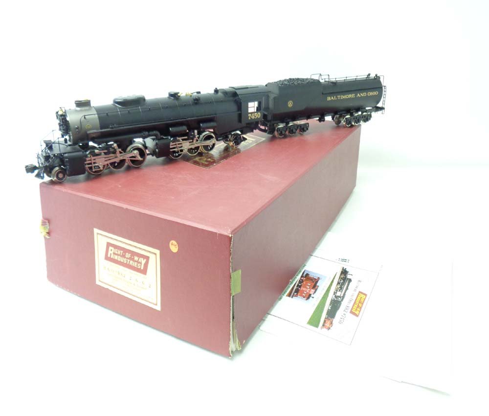 ABT: Mint Right of Way Industries Brass B&O KK2 2-6-6-2: Paul V. Ambrose and Drew J. Bauer present: This is the Brass B&O KK2 2-6-6-2 Articulated Engine & Tender that Right of Way Industries made in O Scale a few years ago. Our Opinion is that they are gene