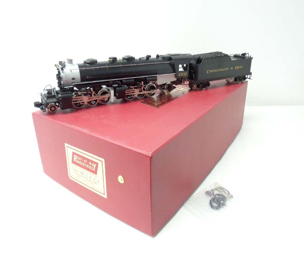 ABT: Right of Way Industries Brass C&O H6 2-6-6-2: Paul V. Ambrose and Drew J. Bauer present: These are the Brass C&O H6 2-6-6-2 Articulated Engine & Tender that Right of Way Industries made in O Scale a few years ago. Our Opinion is that they are gen