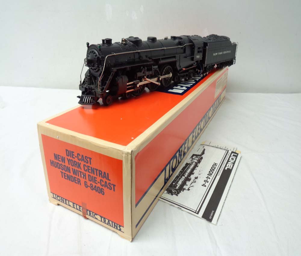ABT: Lionel #8406 Diecast Hudson 783 Black Steam Engine: Paul V. Ambrose and Drew J. Bauer present: These are the #8406 Diecast New York Central "783" Hudson Steam Engine and Diecast Tender with Whistle and Sounds of Steam that Lionel made in the early 1980