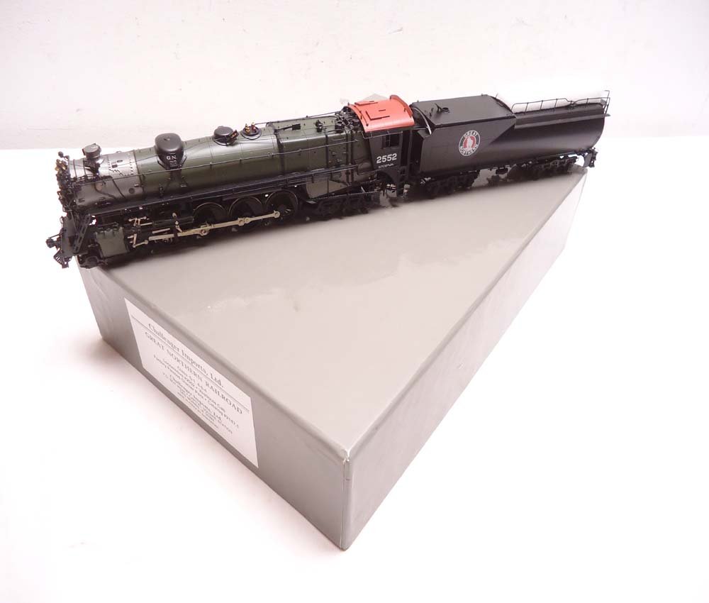 ABT: Brass HO: Samhongsa Great Northern Railroad Class: Paul V. Ambrose and Drew J. Bauer present: These are the painted Brass HO Great Northern Railroad Class S-1 4-8-4 factory painted Glacier Park Steam Engine and Tender that Samhongsa/Challenger Imports