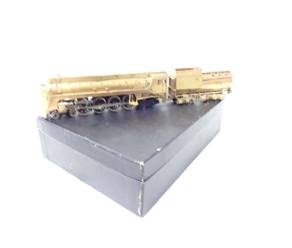 ABT: Brass HO: NKP 4-8-4 Streamlined Steam Engine &: Paul V. Ambrose and Drew J. Bauer present: These are the unpainted and unnamed Brass HO 4-8-4 Steam Engine with unusual Streamlined Nose and Tender that NKP/Nickel Plate Products made some time in the