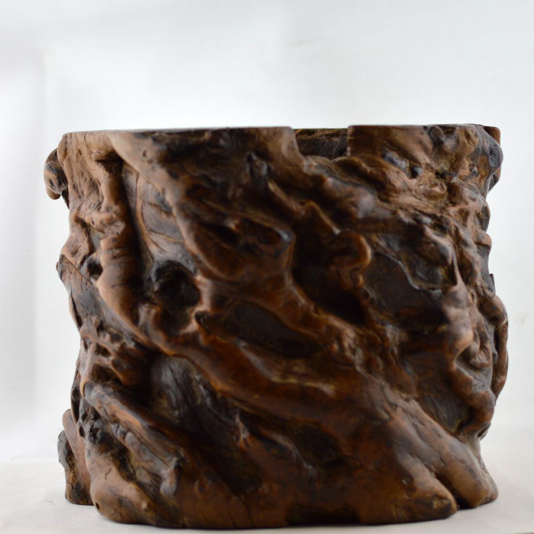 Wood Carved Brush Holder (1 of 3)