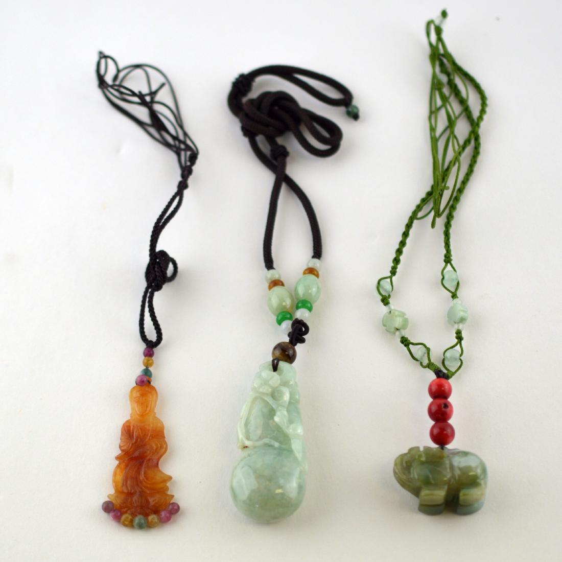 3 Jade Pendant Necklace Set (1 of 4)