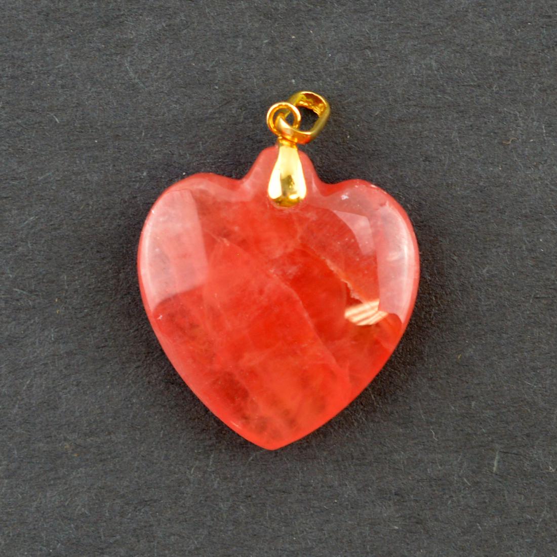 Red Jadeite Heart Pendant (1 of 2)
