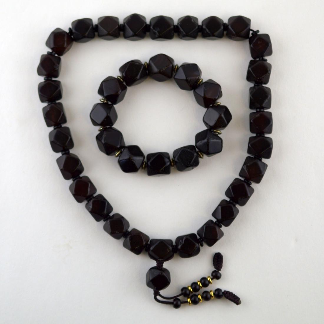 Vintage Agate Prayer Bead Bracelet & Necklace (1 of 3)