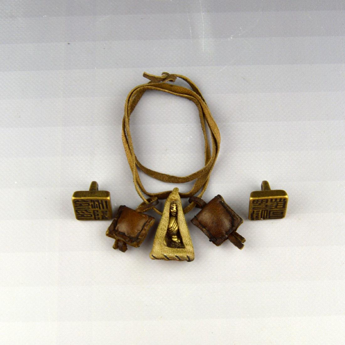 Tibetan Bronze Buddha and Seal Stamps (1 of 3)