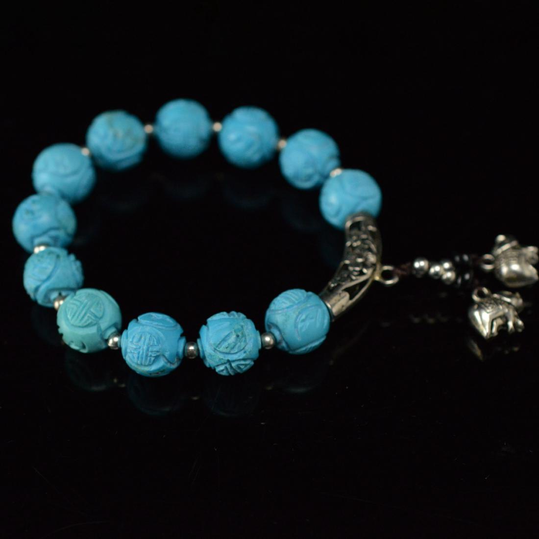 Vintage Turquoise Bead Bracelet (1 of 7)