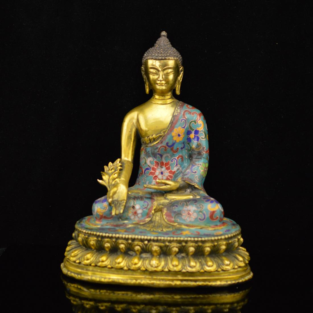 Cloisonne Enamel Buddha Statue (1 of 7)