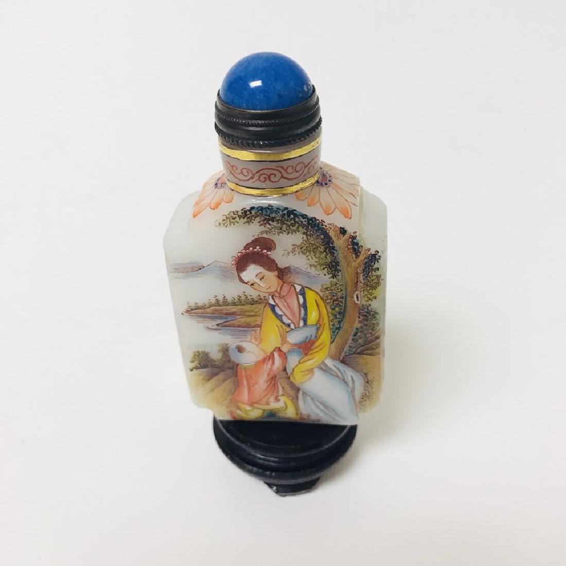 Fen Cai Liuli Snuff Bottle Mark QianLong: Fen Cai Liuli Snuff Bottle Mark QianLong