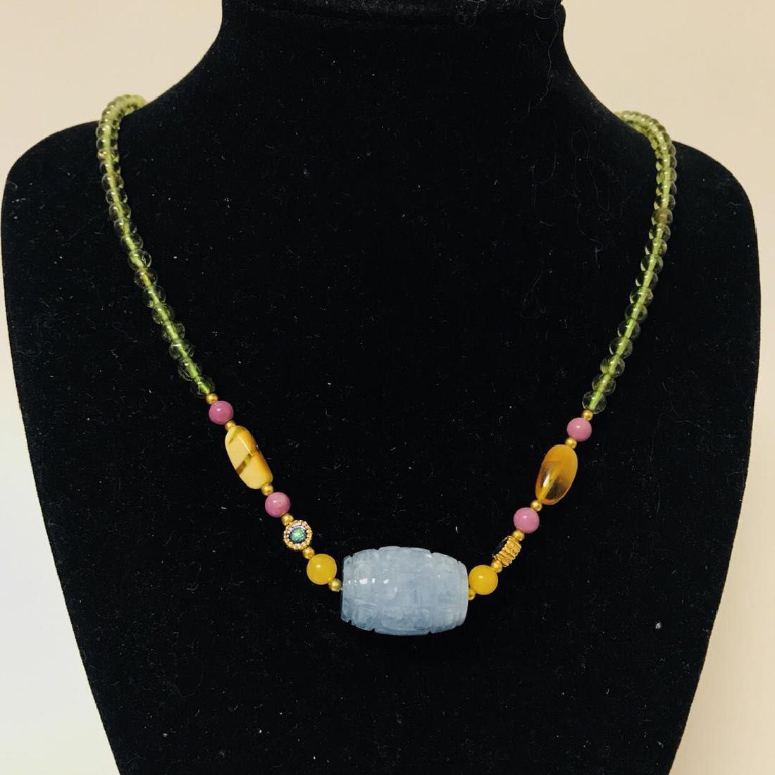 Natural Ocean Blue Gem Pendant (1 of 2)